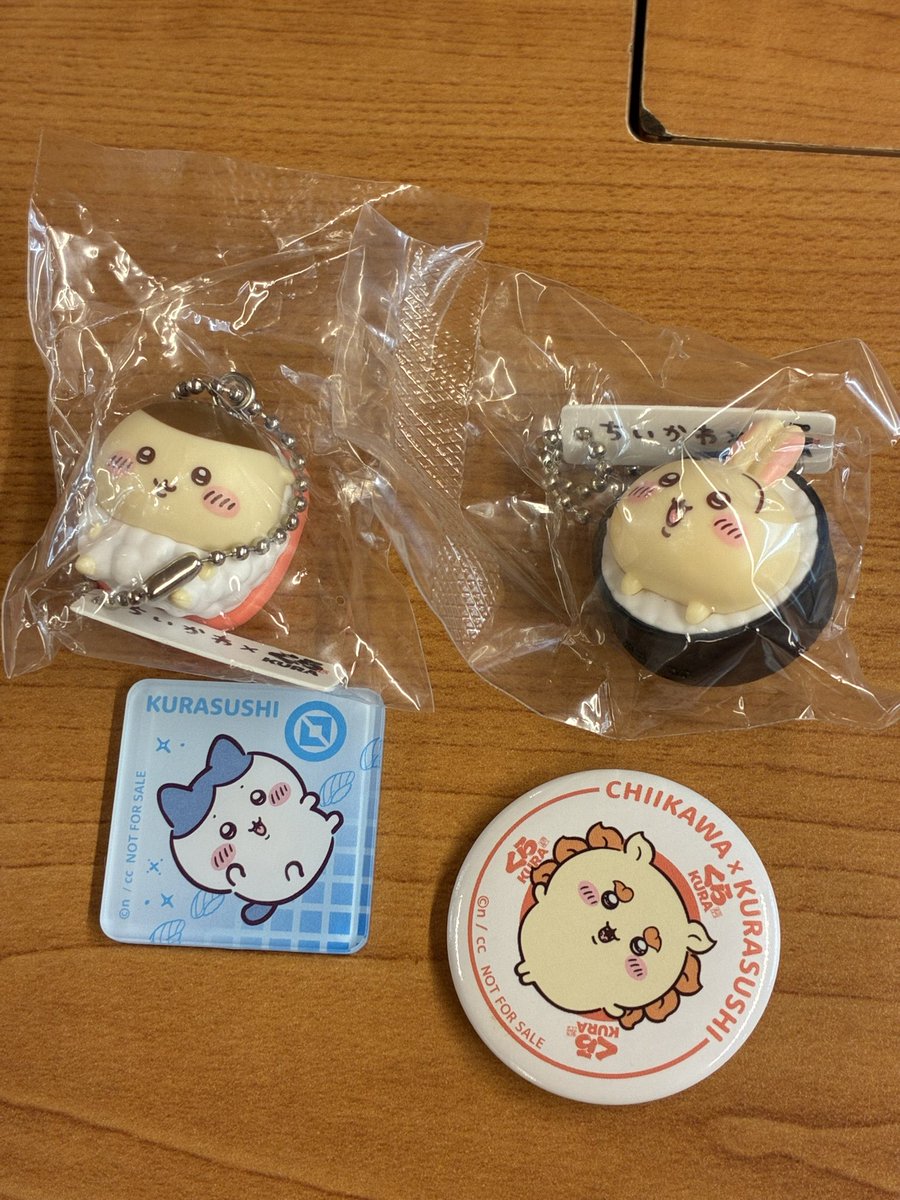 goshi7's tweet photo. 夕飯が面倒になりちいかわに引き寄せられくら寿司へ。そこそこ課金したけど上出来の結果 https://t.co/6XHJBPL80h