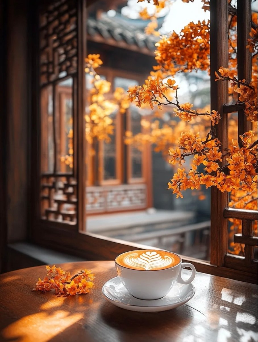 ZaMinemint's tweet photo. Just sitting by the window with a warm latte and my favorite playlist—this quiet afternoon is perfect https://t.co/rr9lucMiw1