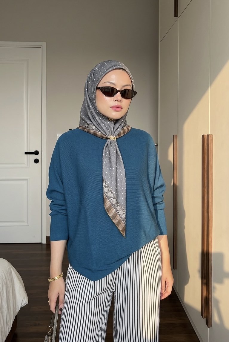 nurminasani's tweet photo. Kalau pagi pagi otak belum berfungsi, pakai blouse yang senang matching macamni. Save duluu outfit ni confirm bergunaaa 🙂‍↔️ https://t.co/1oAjaBs8Jq