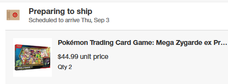 geon0514's tweet photo. @PokemonRestocks first success from target ever https://t.co/YOtUTvPmW8