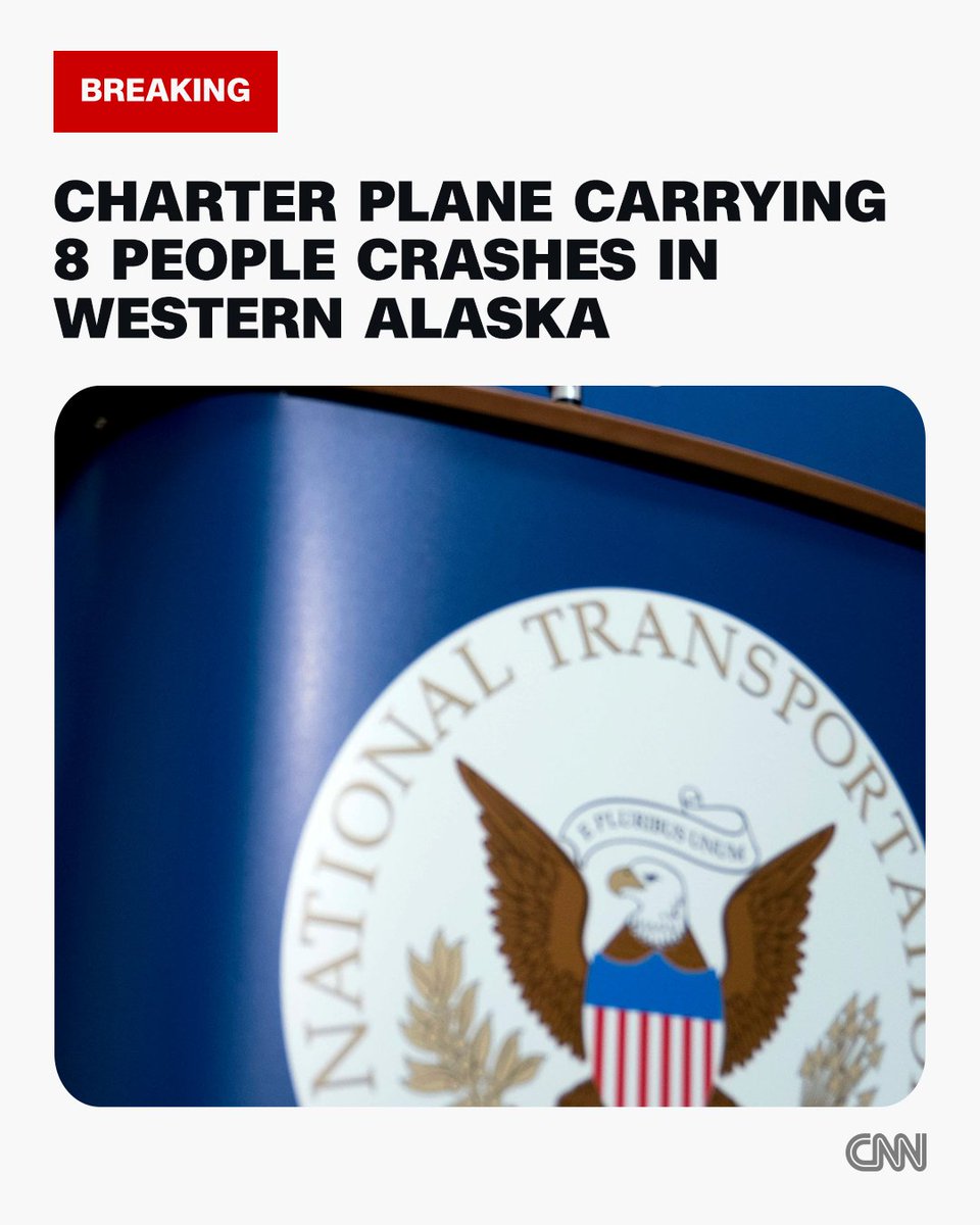 cnnbrk's tweet photo. A charter plane with eight people on board crashed near a remote radar site in western Alaska, federal aviation officials said. The status of those on board was not immediately clear. https://t.co/wyH4TF9awZ https://t.co/g2nr1skmmk