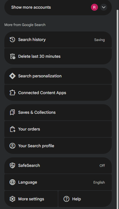 imbtt39's tweet photo. @Vyrn_King begini cara matiinnya ges. pilih "more settings", terus ke tab "other settings" dan pilih "language &amp; region", terus ganti "results region" ke region selain indo. abis ini safesearch balik lagi bisa dapet opsi nyala atau mati https://t.co/uV2QBtXr7m