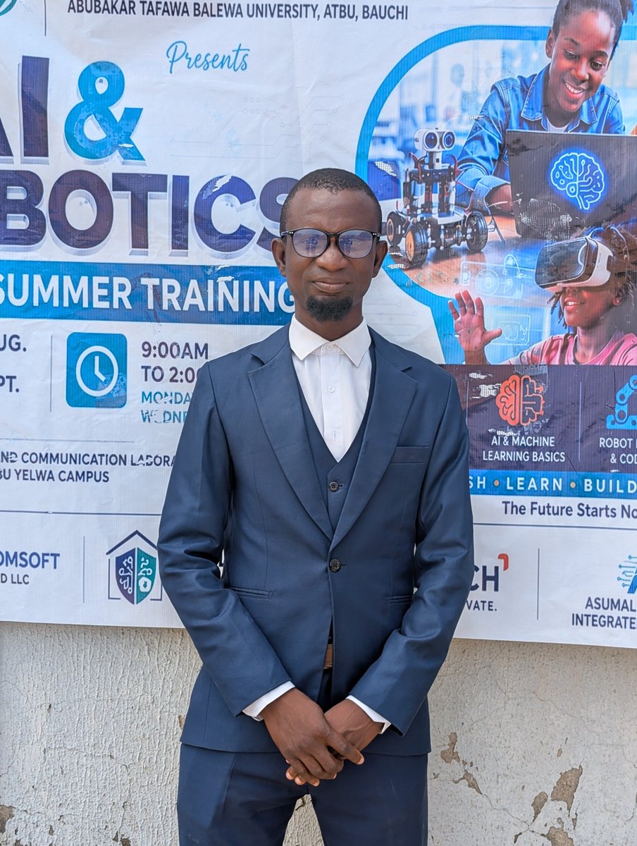 nascomsoft's tweet photo. Our AI and Robotics Bootcamp Instructors. Thank you #CEAISE of our dear #ATBU for trusting #Nascomsoft to deliver @NasiruAbdulsal5 @nathanhandan @NITDANigeria @atbu_official https://t.co/ukW02T6JGO