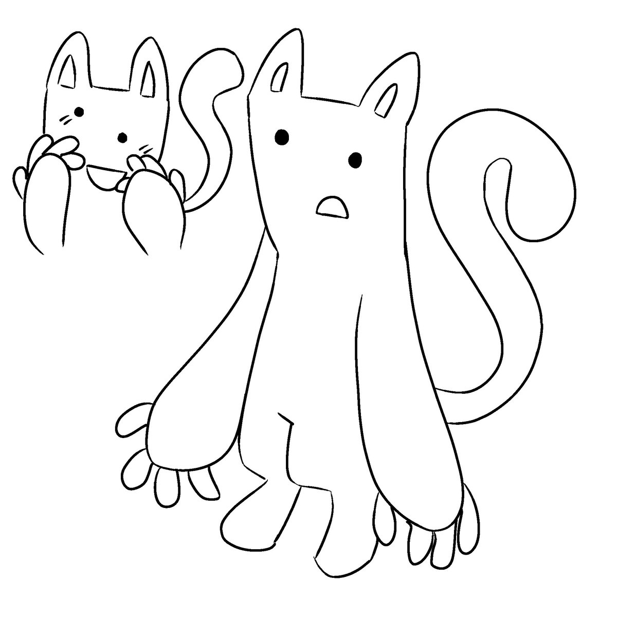 TheRealLimewire's tweet photo. Cat creature thing I made out of pure boredom and art block. I haven't given them a name yet sigghhhh GIVE ME NAME SUGGESTIONS RAAHUGHGH
#cat #doodle https://t.co/Eeb0VC9w5z