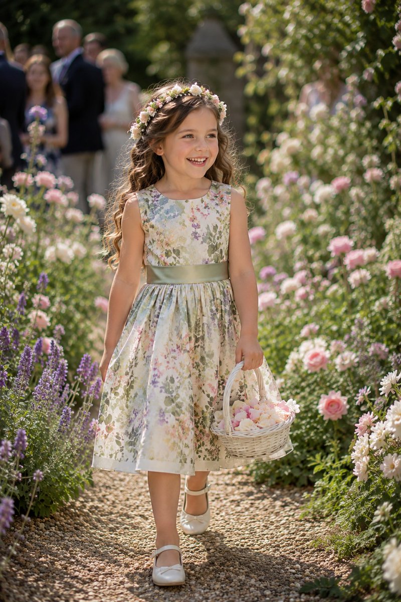 CTMagazineUK's tweet photo. 🌿 Floral and botanical prints can add personality to flower girl outfits and work especially well with garden, countryside and spring or summer weddings.

#FlowerGirlDress #FloralDress #GardenWedding #CTMagazineUK https://t.co/heQzgxf89R