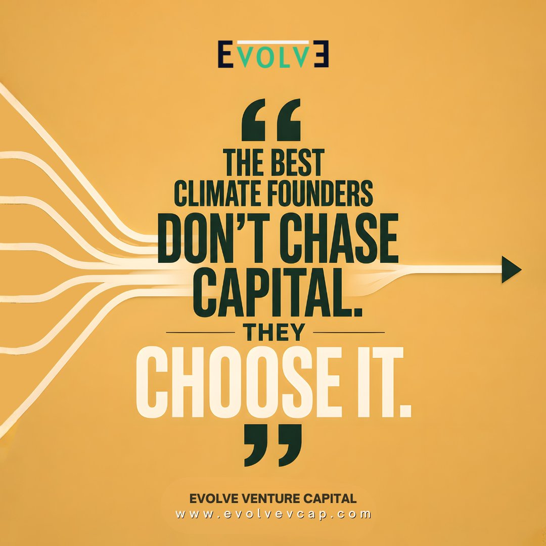 evolvevc's tweet photo. The Best Climate Founders Don't Chase Capital. They Choose It.
https://t.co/9k9e4Hv9Me
contact@evolvevcap.com
https://t.co/Tvg7ysJyqE
WhatsApp: +65 8181 4097
#Evolvevcap #FounderQuote #ClimateTech #FounderMindset #VentureCapital #ClimateFounder #ImpactInvesting #StartupAdvice https://t.co/5iYOCEWYmM