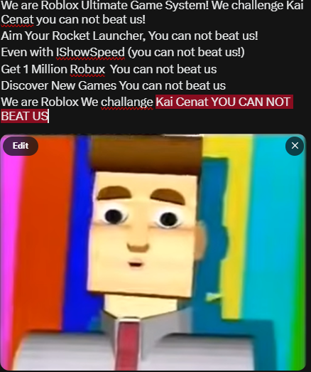 IcigooI's tweet photo. @Roblox @KaiCenat https://t.co/OUHsHmjOHZ