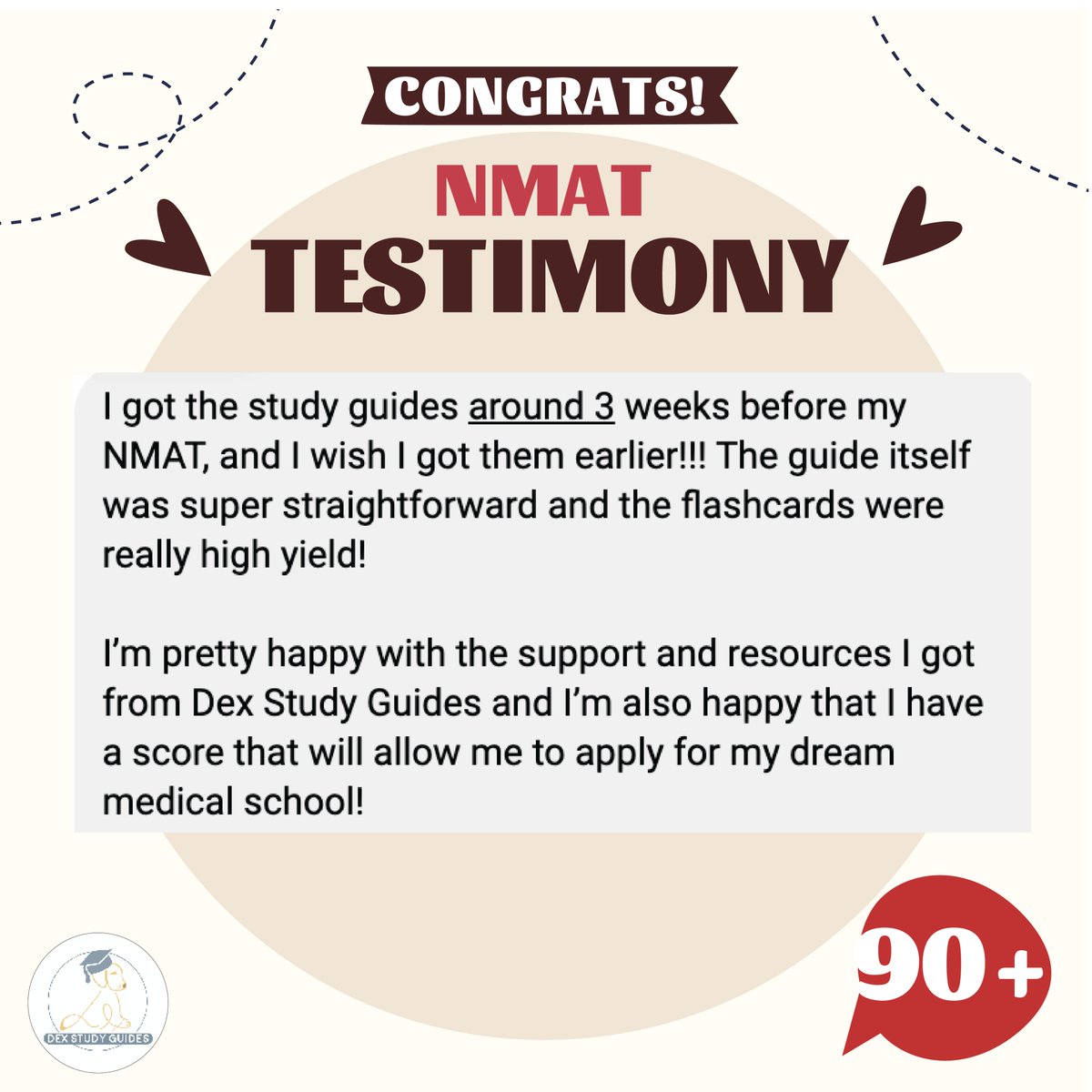 DexStudyGuides's tweet photo. 🎉 Congrats to all the NMAT takers! 📷 We're so proud of everyone who tackled the NMAT!  

Here are a few testimonies from our amazing community.

#medtwt #studytwt #studytwtph #NMAT #NMATReview https://t.co/8JcppHD24J