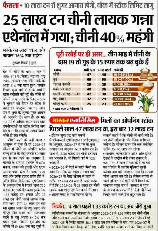 margdata8705's tweet photo. क्या यह सत्य नहीं है कि एथेनोल बनाने का खर्च पेट्रोल से भी ज्यादा होता है ? https://t.co/mcJRF5lfQw