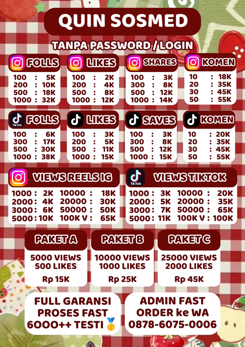Caarmora's tweet photo. Opeenn! Soccneeds Trusted ke @HOLARESSA
BELI KE WA : https://t.co/TQfrGcaWJF

♥️BER-GARANSI
♥️AMAN &amp; FASTPROSES

FOLLOWERS LIKE VIEW JASA JUAL LIKES VIEWS FOLLS TIKTOK IG INDO Buzzer komentar komen Comment save zonauang Upfoll share instagram foll murah indonesia WTS WTB FOLLOWER https://t.co/FQcwndiYci