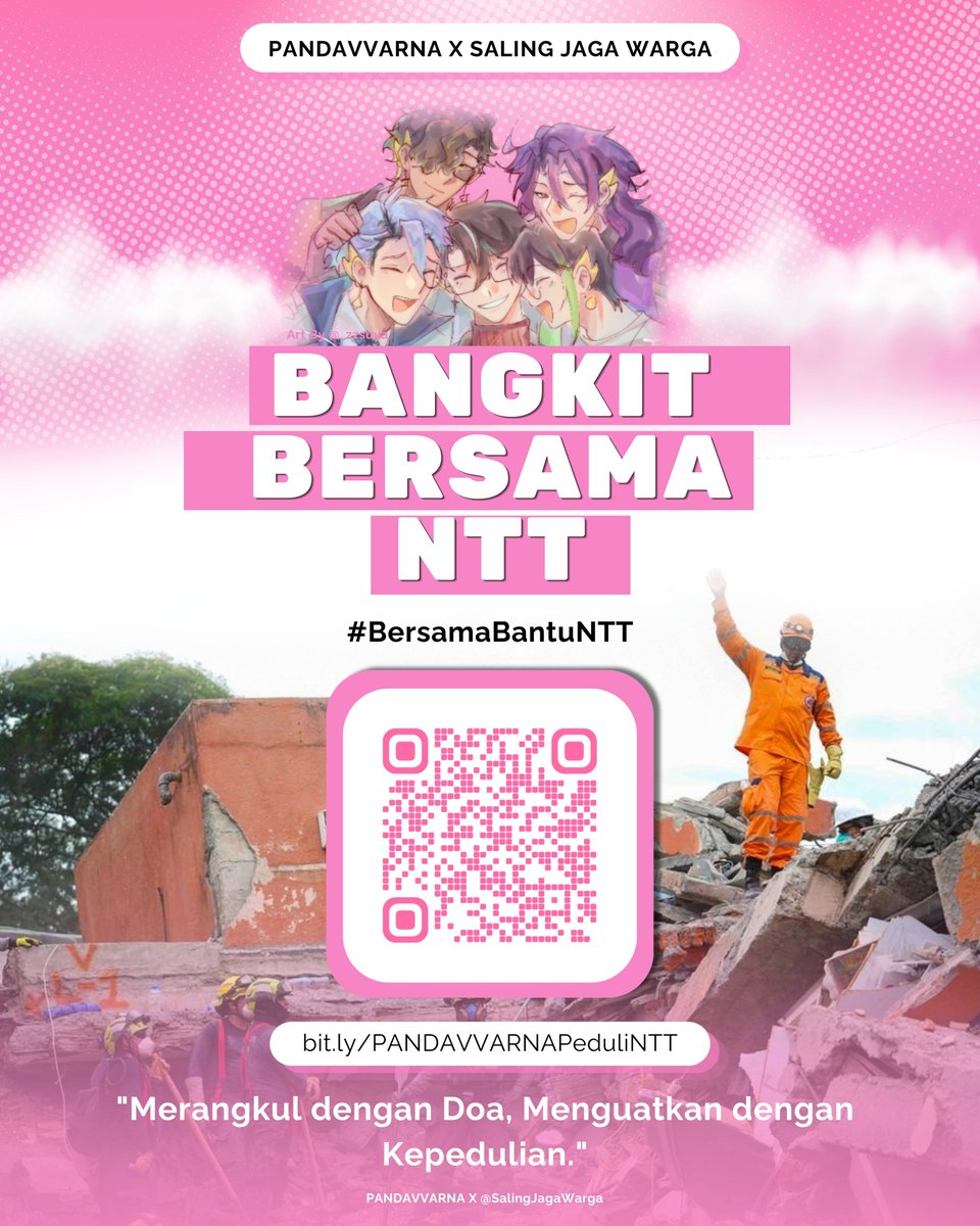 SalingJagaWarga's tweet photo. URGENT!
Beberapa hari setelah gempa melanda NTT, perjuangan warga disana belum selesai! 🥀

Bantuan terus berdatangan, tetapi belum semuanya sampai. Sejumlah wilayah yang sulit dijangkau masih menghadapi keterbatasan akses dan kebutuhan dasar, sementara sebagian warga masih menunggu bantuan.

Karena itu, 
Saling Jaga Warga berkolaborasi dengan PANDAVVARNA beserta jaringan kawan-kawan baik membuka #PANDAVVARNAPeduliNTT.

Campaign baru berjalan sejak pukul 10.00 WIB hari ini. Dalam waktu dua jam, lebih dari Rp6 juta rupiah telah terkumpul.
Ini bukan sekadar angka. Ini adalah bentuk kepedulian teman-teman yang udah bergerak.

Ayo teruskan solidaritas ini!
Karena saling jaga warga berarti memastikan mereka yang belum terjangkau juga tidak dilupakan.

Donasi!
Sebarkan!
Ajak lebih banyak warga untuk ikut menjaga!

Setiap donasi dicatat dan dimonitor bersama, dengan perkembangan campaign dibuka secara transparan.

🔗 https://t.co/hM3VUWHMMe

Merangkul dengan Doa, Menguatkan dengan Kepedulian.

#PrayForNTT #PrayForFlores #SalingJagaWarga #PANDAVVARNAPeduliNTT