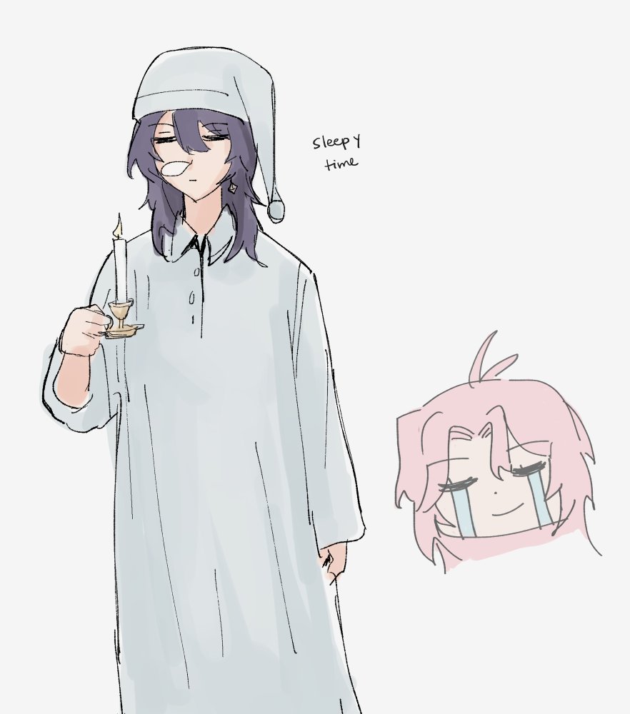 mkn_bkm's tweet photo. From last year when I just wanted to draw Chief wearing the honk shoo mimimi pajamas &amp; then Chelsea ended up being there too #无期迷途 #무기미도 #無期迷途 #PathtoNowhere #PTN https://t.co/MnGMNR2NvU