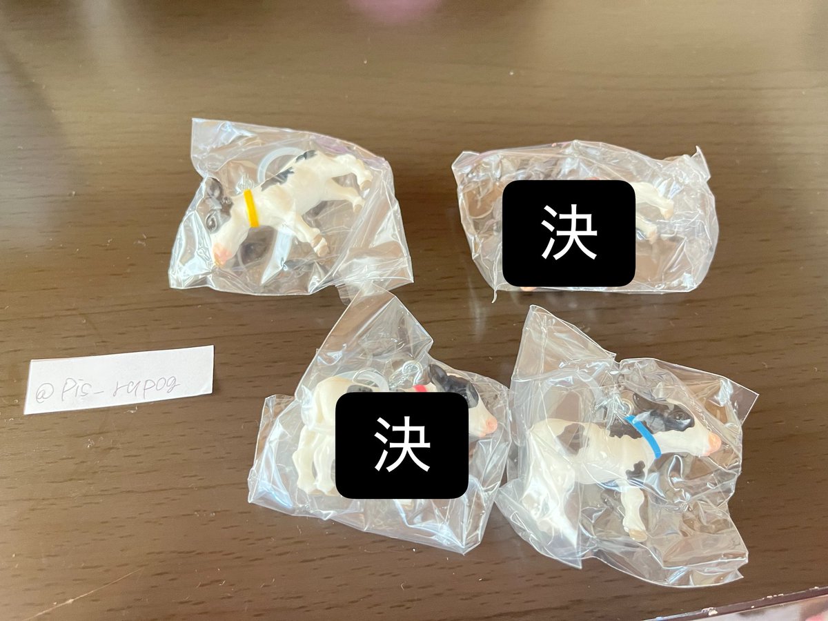pis_rupog's tweet photo. 【交換】子ウシ アピるチャーム

【譲】💛黄色 💙青 

【求】❤️赤 茶色い子ウシ

郵送でのお取引希望

検索からでもお気軽にお声掛けください🙇🏻‍♀️ https://t.co/PHNHJqGrz4