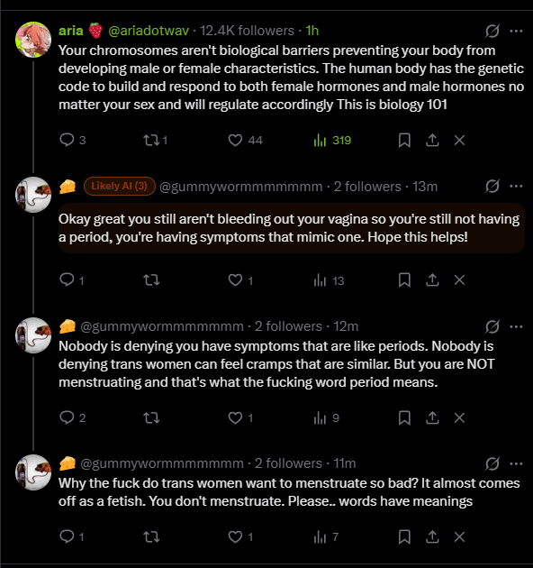 ariadotwav's tweet photo. trans men when you say trans women develop female sexual characteristics from estrogen (periods weren't mentioned)

"do you have a fetish? why do trans women want to menstruate? you all have fetishes" 

LOOK AT MY ALLIES DAWG https://t.co/oYsC7o5e1a