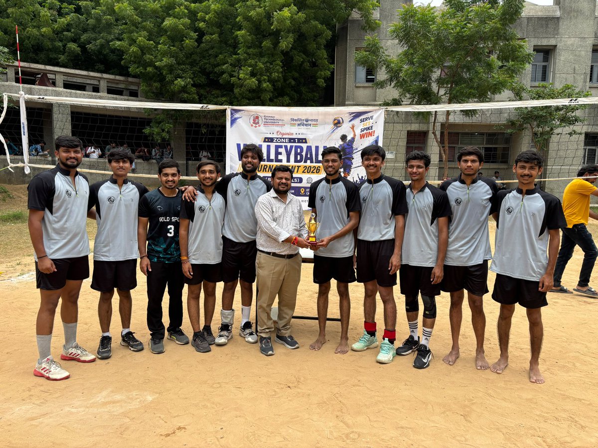 gtuoffice's tweet photo. 🏆 GTU Spirit 2026–27 | Zone-1 Sports! Students from 59 colleges showcased outstanding sportsmanship in Chess, Volleyball &amp; Kabaddi. Congratulations to all winners, runners-up, participants, coaches &amp; organizing teams! 💪🏆 #GTU #GTUSpirit2026 #Sports https://t.co/4nIzcxgUzd
