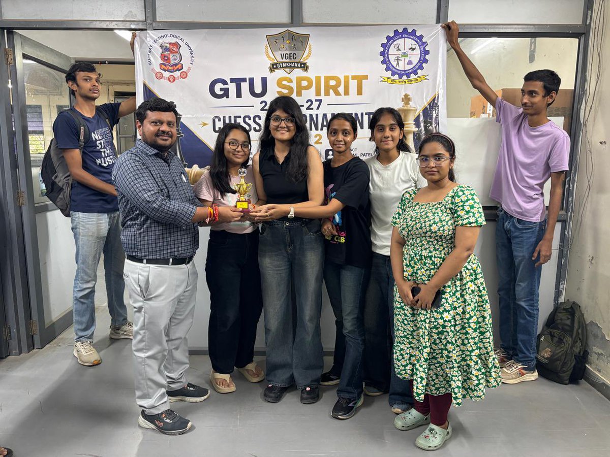 gtuoffice's tweet photo. 🏆 GTU Spirit 2026–27 | Zone-1 Sports! Students from 59 colleges showcased outstanding sportsmanship in Chess, Volleyball &amp; Kabaddi. Congratulations to all winners, runners-up, participants, coaches &amp; organizing teams! 💪🏆 #GTU #GTUSpirit2026 #Sports https://t.co/4nIzcxgUzd