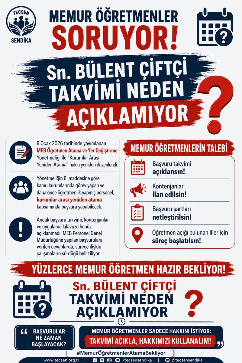birlikmemur's tweet photo. ***Öğretmen Mutsuz***

ÖMK, Atama ve Yer Değiştirme Yönetmeliği ve Genelde öğretmenin yeni egitim modelinde mutlu etmediği aşinadır. 

Kamuda çalışan tüm hizmet sınıfları eşdeğer niteliktedir. Çünkü aynı amaca hizmet etmektedir.

Memur öğretmenler atama ve yer değiştirme yönetmeliğinde kurumlar arası yeniden atamada;

Geçmişte öğretmenlik yapanlara geç,
Geçmişte öğretmenlik yapmayanlara geçme,

Biz @tcmeb @mebpgm dilekçe ile geçiş başvurusu yaptık ve ilan olunur cevabını aldık.

Sn @cftcblnt @CihadDemirli @farukyelkenci @CelileErenOKTEN ilan olmayacaksa kimler alınıyor ❓ 

@isamesihsahin @ProfDrAGurcan @selcukozdag @edipuzen @yenisafakwriter @ahmetunluysafak @sahanfazli @hacisari38 @Yasingrms0 @sdaolgun @Mahmut__ozay