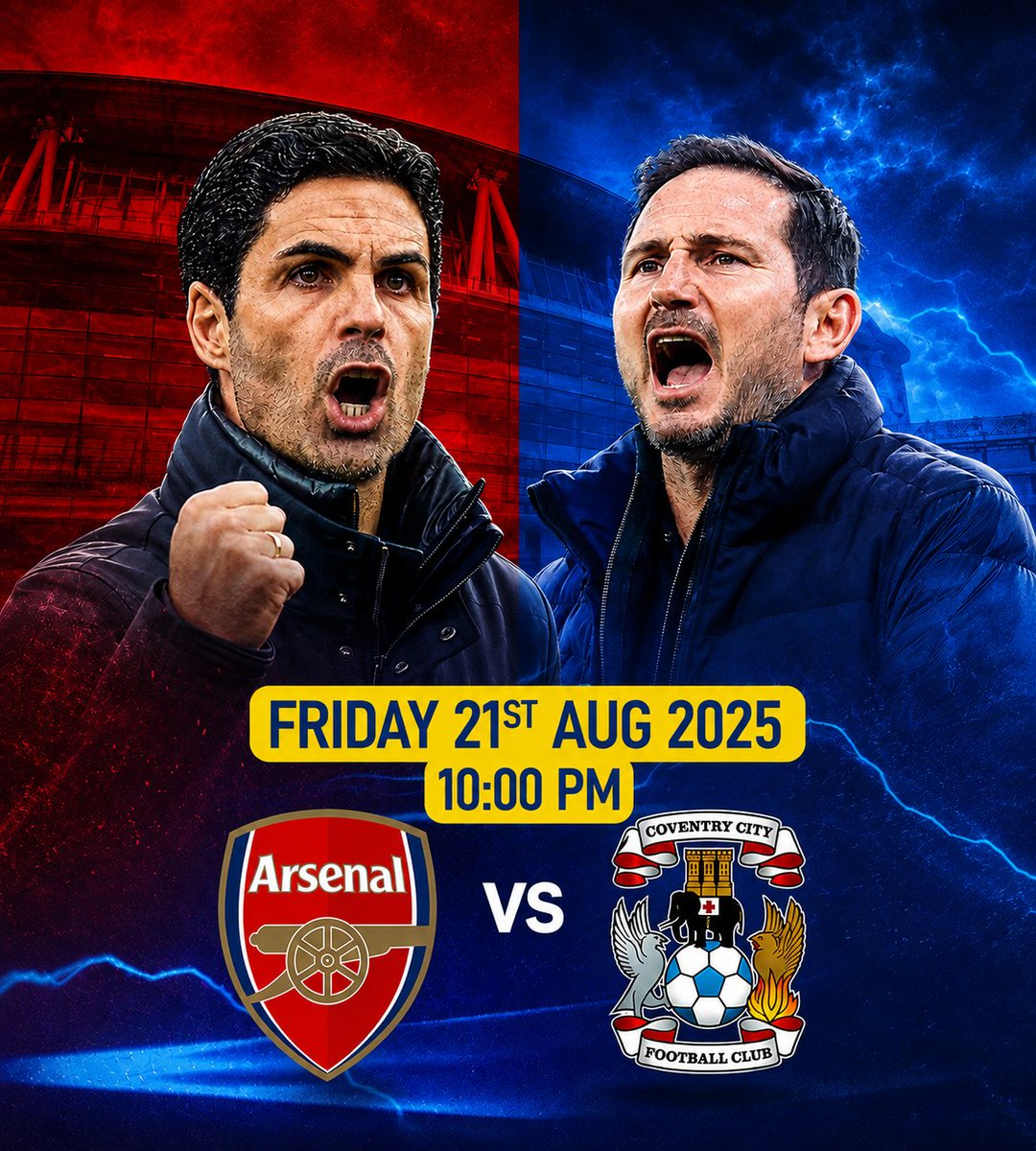 juuyagame's tweet photo. The EPL is back! 🔥⚽ Arsenal kick off their campaign against Coventry City. Who takes the win? 👀🏆

#EPL #arsenal #JuuYaGame https://t.co/0hIWZZdMSA