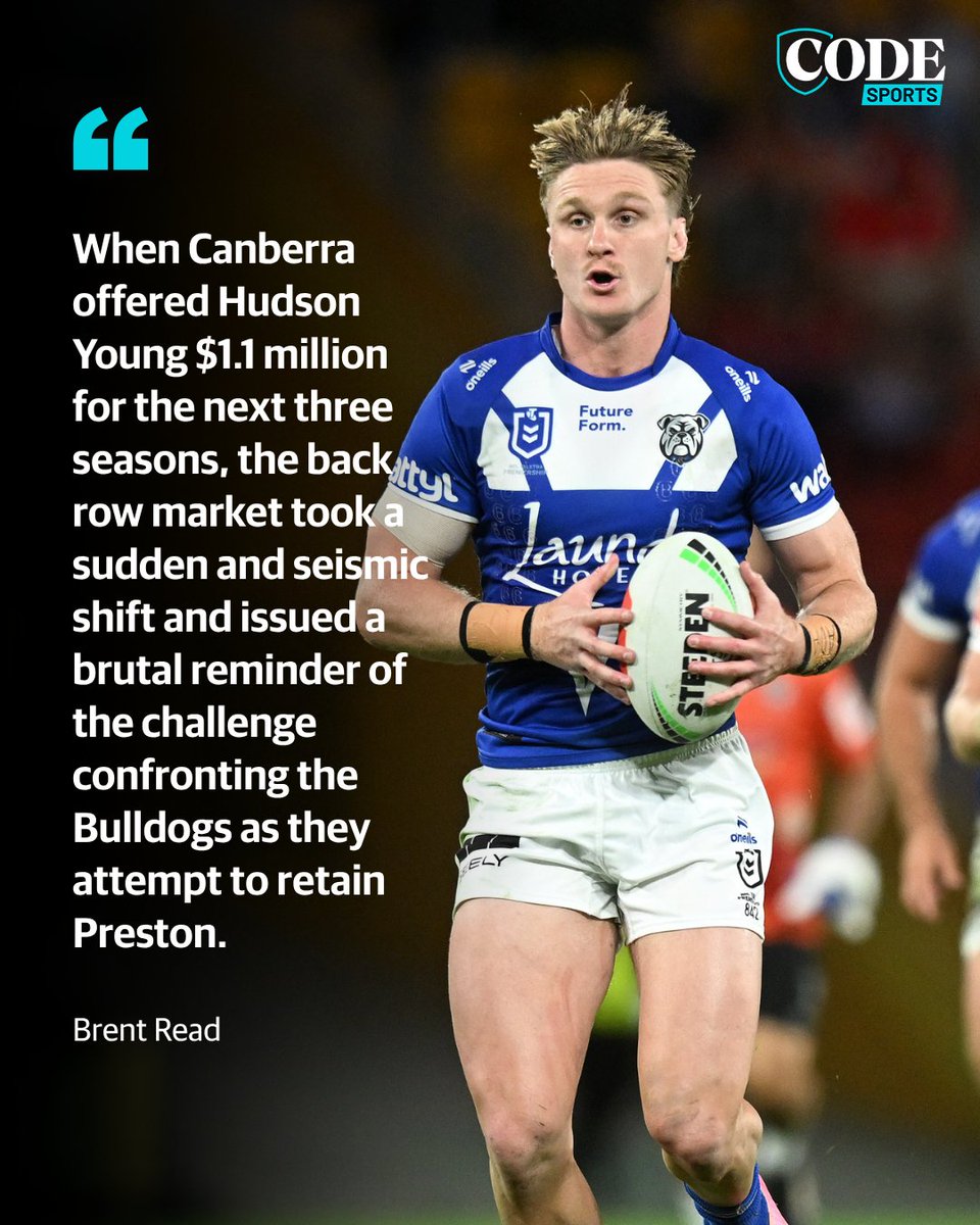 codenrl's tweet photo. The Bulldogs already had a massive fight on their hands to keep star forward Jacob Preston, but through no fault of their own, the battle has now got even harder 👀

FULL STORY ➡️ https://t.co/VB9RFYlACF https://t.co/IC4FshzvhN