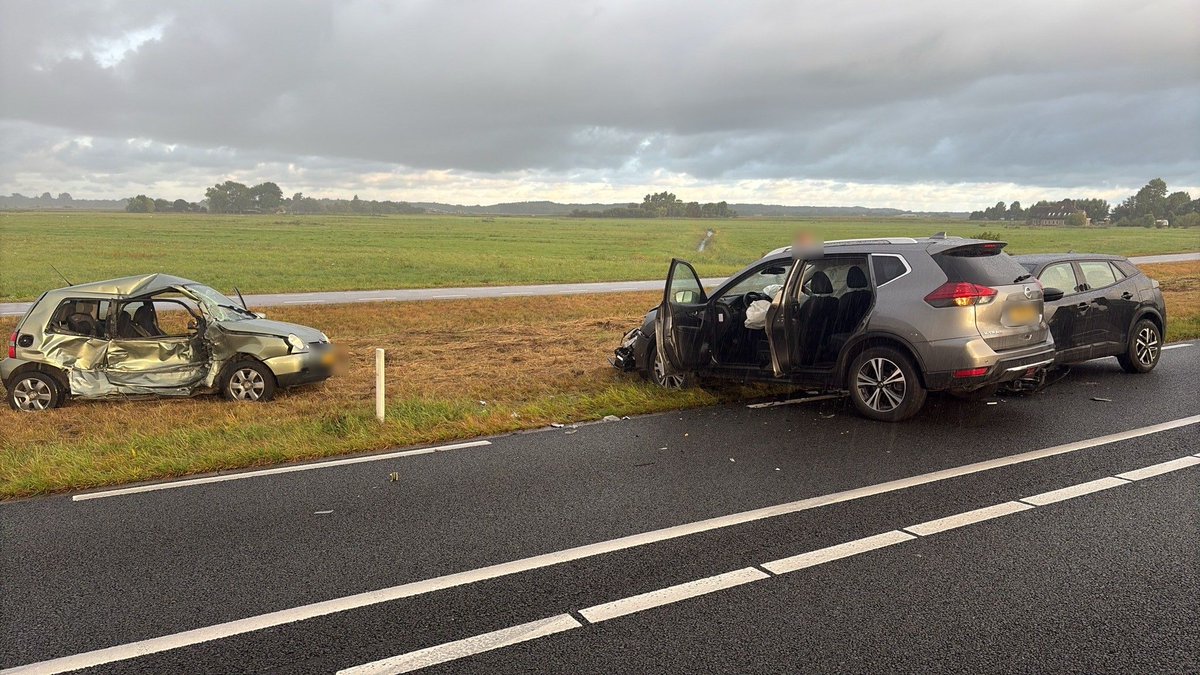 Ongeval met drie voertuigen op de N9 tussen Schoorl en Bergen