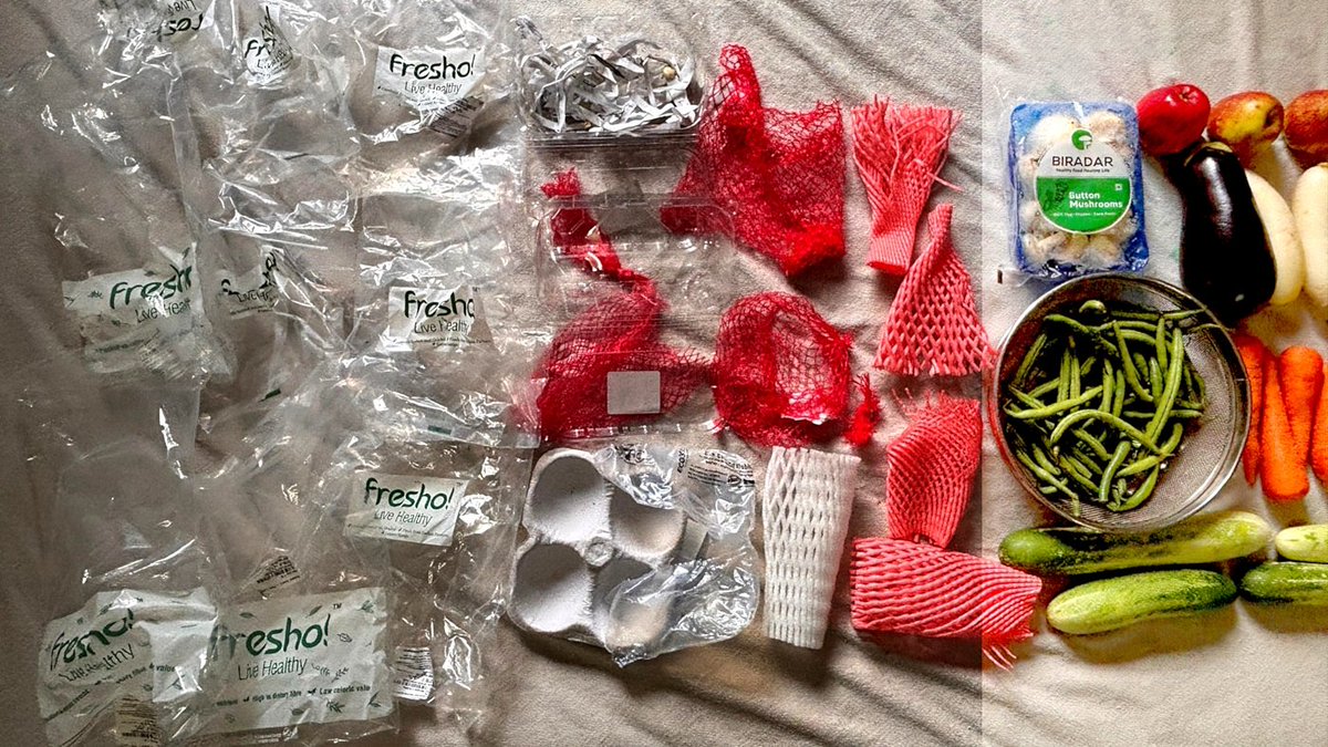 Lensbuddy_In's tweet photo. @bigbasket_com: Just ONE small morning delivery. Look the amount of plastic, foam &amp; nylon waste it has generated!
Seriously, entire supply chain blind to the mountain of unnecessary plastic it is generating?

@moefcc and @CPCB_OFFICIAL: Request you to take strict action. https://t.co/6OxvzNlPkt