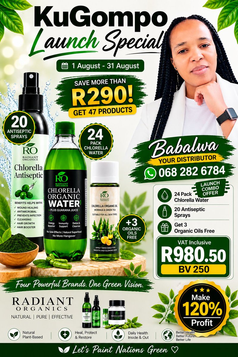 RKweeng's tweet photo. Wellness + Personal Care + Financial Solutions — all in one place! 💛💚🇿🇦
#SmallBusiness #Entrepreneur #SouthAfrica #Wellness #Skincare #XSA
#IzinganeZeSthembu https://t.co/0eOry4zLP0