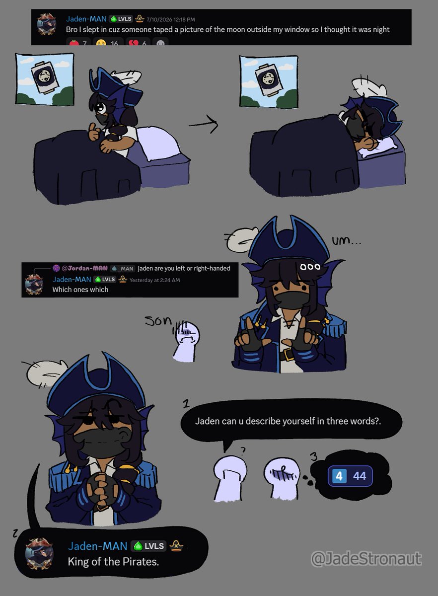 JadeStronaut's tweet photo. jadencord may be screenshot slop but its my screenshot slop idc, anyway heres his greatest hits. there are def more but i took a nap so i only got to do 3

#jadenmanfanart https://t.co/mK9kiFljlK