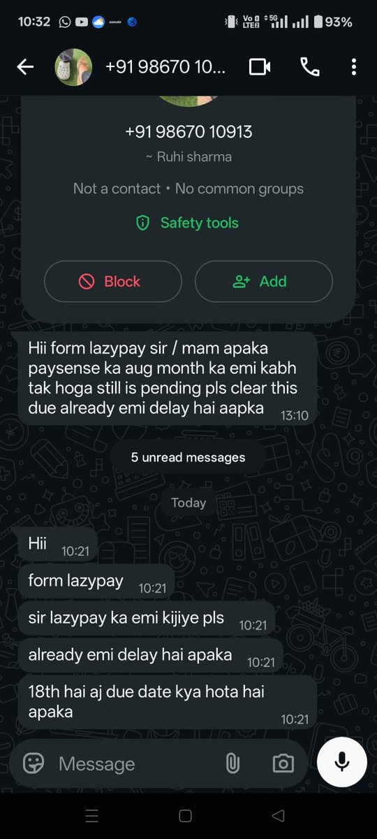 MuskaanGil90's tweet photo. @payufinance @PayUindiaCare Your agents are continuously calling and messaging me and using abusive language, causing severe harassment and distress. Please stop this harassment immediately and take strict action against the concerned agents. https://t.co/sQ9Tftifzd