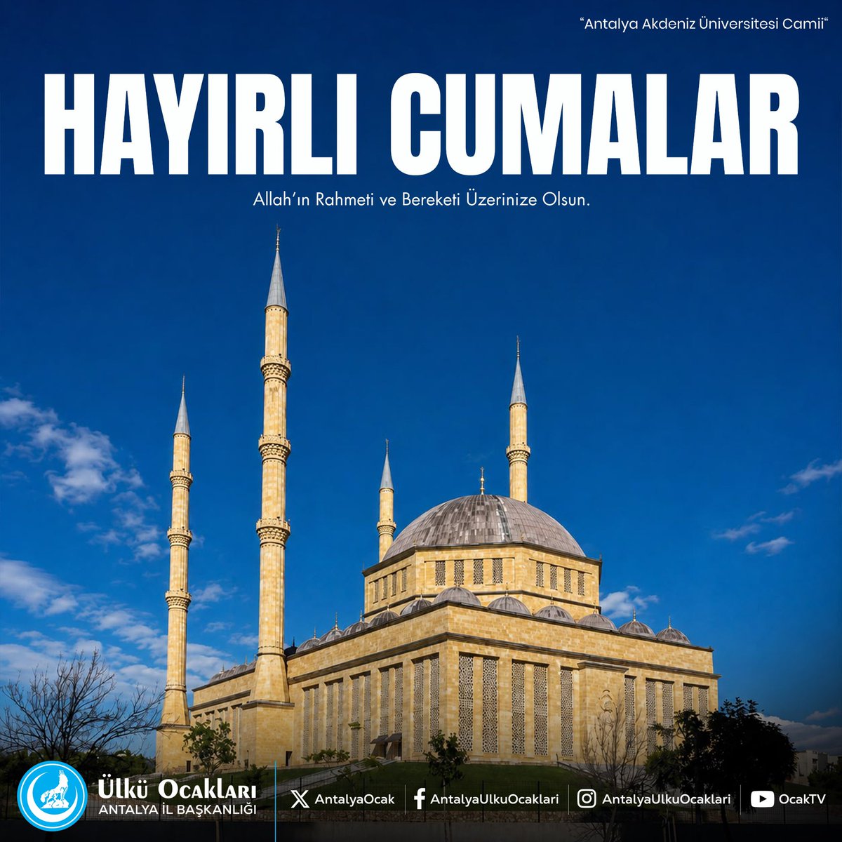 ManavgatOcak7's tweet photo. Allah'ın rahmeti ve bereketi üzerinize olsun.
Dualarınız kabul, cumamız mübarek olsun.
#HayırlıCumalar 🇹🇷 https://t.co/P6PBvVYHcU