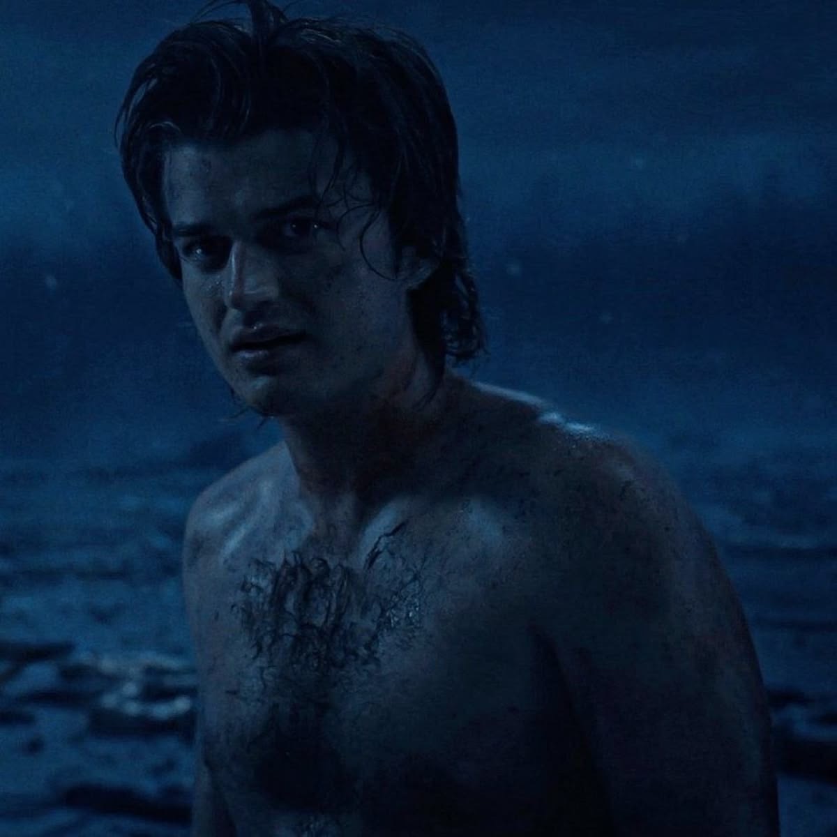 DJOLLANOV's tweet photo. and if i said the duffers' biggest and only achievement was unintentionally finding new ways to slut out joe keery every season https://t.co/peWVzr7CVN
