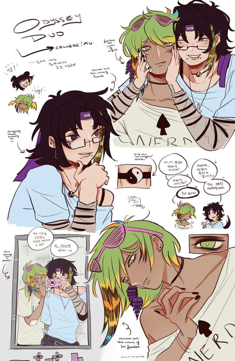 wollieyyy's tweet photo. Idk if i ever posted this but random obscure odyssey duo college au 

#odysseyduo #parrotx2fanart #parrotx2 #wifies #wifiesfanart https://t.co/9G57sWjxR2