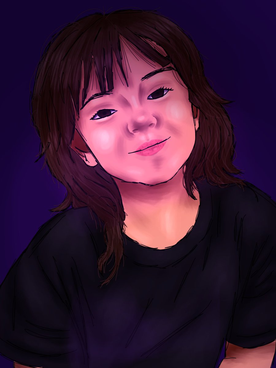 sleeplydeath's tweet photo. drew what i think my bf and i's child would look like https://t.co/e8edKKtYSj