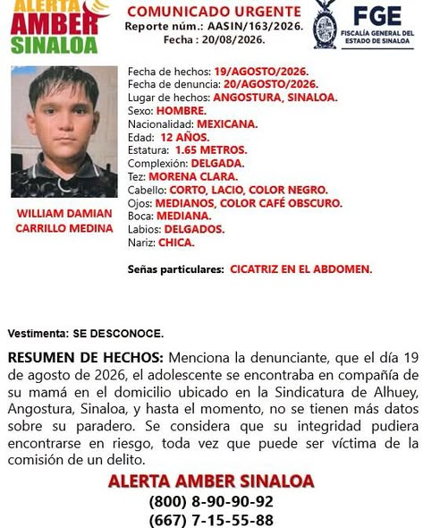GARCIPAVON's tweet photo. 🚨🆘 ¡T3RROR EN LA CARRETERA! Familia que salió de Guamúchil rumbo a Mazatlán d3saparece sin dejar rastro.
Salir a la carretera en este país se ha convertido en una auténtica ruleta rusa. Una familia completa (seis integrantes, incluyendo a cuatro menores de edad) se esfumó a plena luz del día en su trayecto hacia el puerto de Mazatlán.
La Ruta y los Hechos:
El reporte oficial indica que la familia salió desde Guamúchil a bordo de un Hyundai Accent color blanco (modelo 2021). El reloj marcaba las 16:17 horas del miércoles cuando se tuvo su última ubicación: apenas 10 kilómetros después de haber cruzado la caseta de cobro de Alhuey, en Angostura. Después de ese punto, todos sus celulares fueron apagados simultáneamente.
Las víctimas:
Reynalda Medina (33 años).
José Luis Medina (18 años).
Irving Germán Medina (16 años).
Alison Samantha Medina (15 años).
William Damián Carrillo Medina (12 años).
Madison Dayana Medina (apenas 4 años).
La Desinformación:
Aunque en redes sociales circuló el rumor de que ya habían sido localizados, la Fiscalía de Sinaloa lo desmintió categóricamente. La denuncia se formalizó apenas este jueves y la advertencia es clara: la integridad de los menores está en grave riesgo.
⚠️ EL APUNTE DE RN: Que una familia entera desaparezca mágicamente 10 kilómetros después de cruzar una caseta oficial de cobro, nos confirma quién manda realmente en las carreteras de México. El Estado está completamente rebasado si no puede garantizar el libre tránsito a plena luz del día.
Tu teléfono es vital. Dale COMPARTIR a esta noticia para que todo el país esté alerta por si ven el vehículo Hyundai Accent blanco.
✍️ Reporte Nuevo Leon.