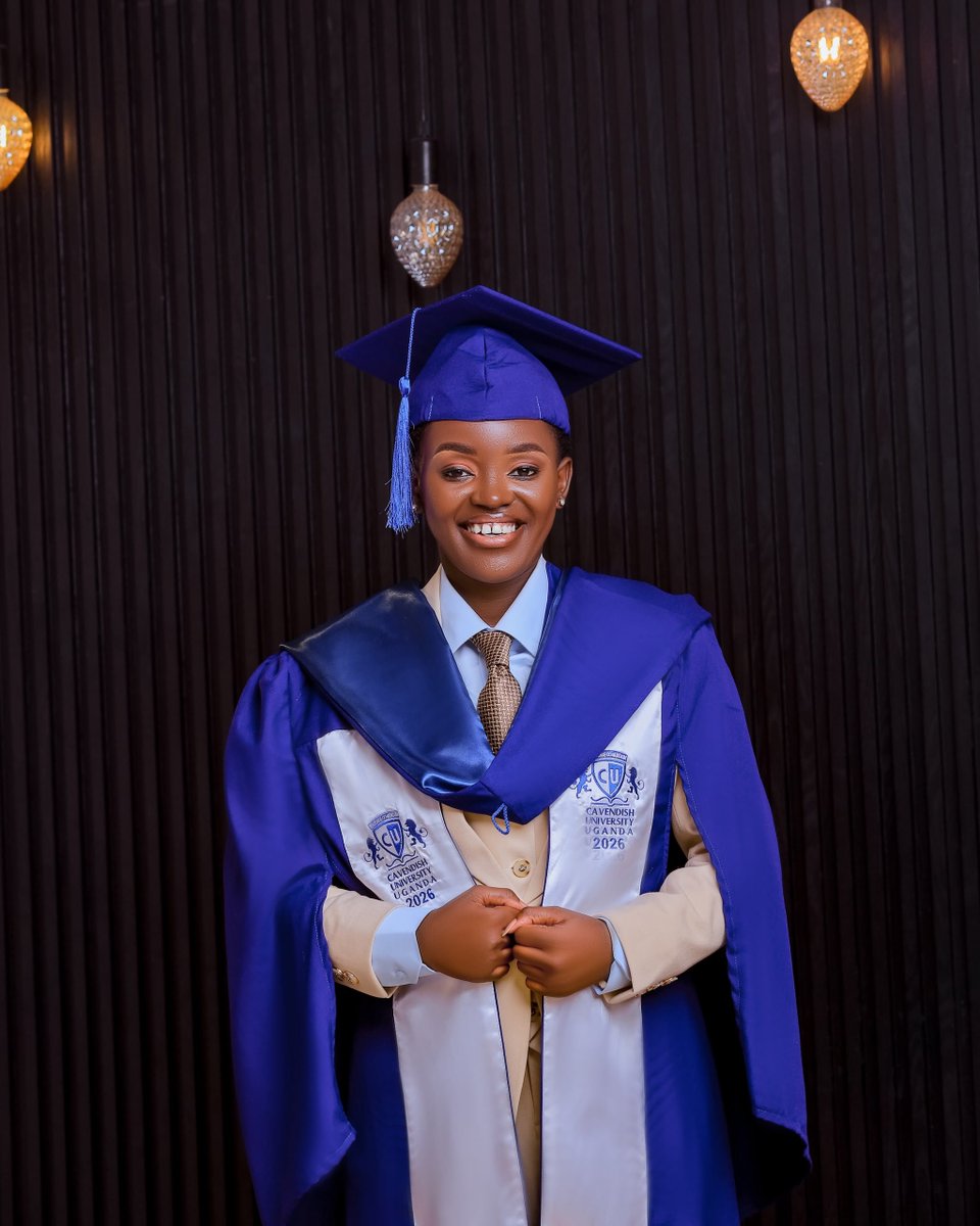 itsklaimz's tweet photo. Bachelors of international relations and diplomatic studies 🥳🥳

I finally did it,
it has not been an easy journey but am super grateful to God and each and everyone who has been  part of this journey including the Cavendish University team♥️

#CUU15thgraduation #Classof2026 https://t.co/n3YrErxTz9