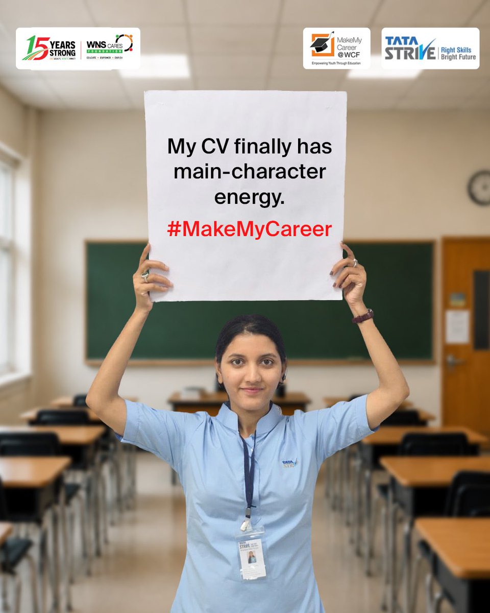 WnsWcf's tweet photo. Personality development, but make it career-ready. 😎

A little more confident. A lot more curious. And ready to put those new skills to the test.

#MakeMyCareer #SkillUpWithMMC #LearnWithWCF https://t.co/x7JH9WjHkf