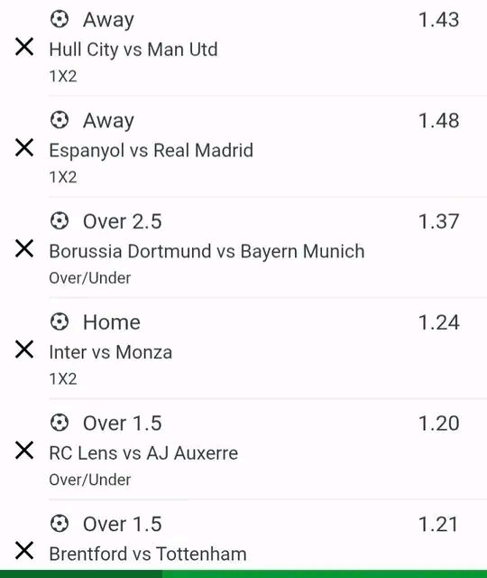 HFN_News's tweet photo. Odds for this weekend games 

Sportybet code ➖ M5NHXT
#hfn https://t.co/UcWSqrO4BO