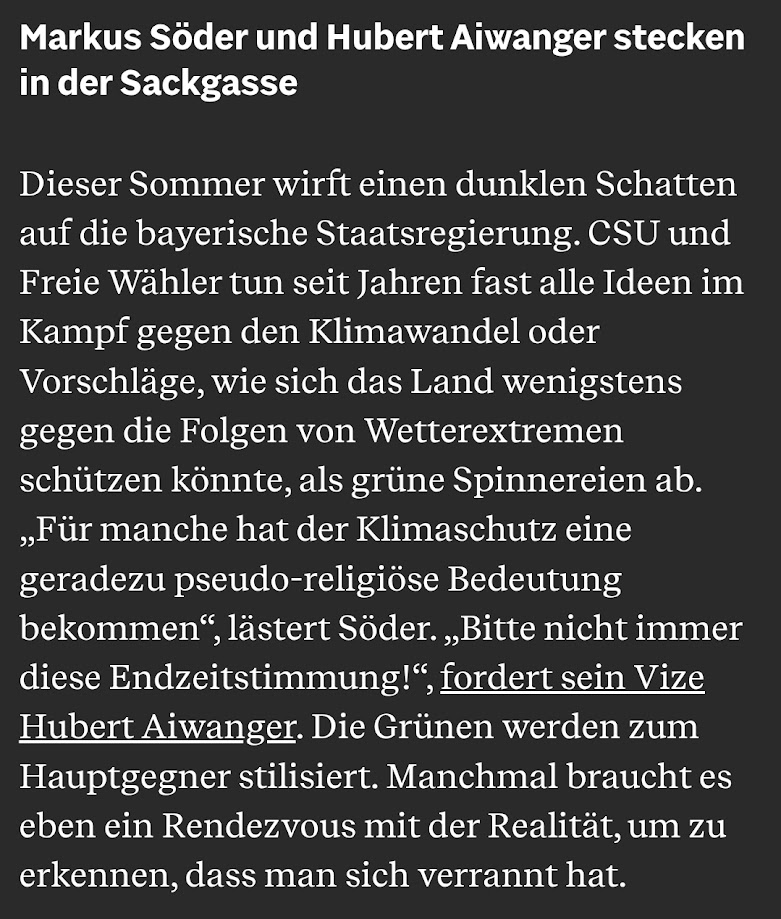 djpr's tweet photo. Seit Jahren bekämpfen Söder und Aiwanger nicht die Klimakrise, sondern die Grünen. Den Preis dafür zahlen leider auch diejenigen, die diese Demagogen nicht gewählt haben. https://t.co/ZzJ1yVh6Z9
