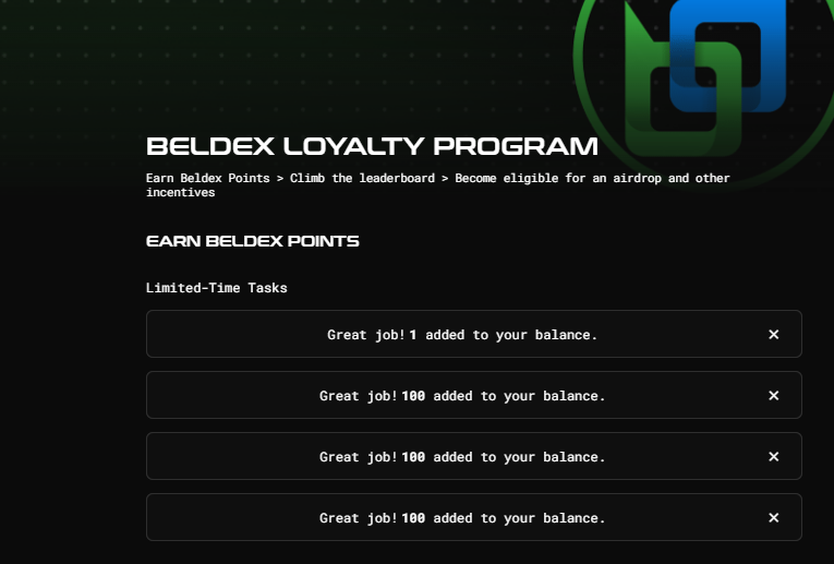 vaxchr8's tweet photo. Beldex @BeldexCoin has launched a loyalty program. You can participate by joining the campaign and completing social tasks to qualify for the airdrop.

1. Go to the https://t.co/XLTcdnsxCe and connect your wallet
2. Complete the available tasks. Don't forget about the daily tasks https://t.co/A0JMcUVKoq