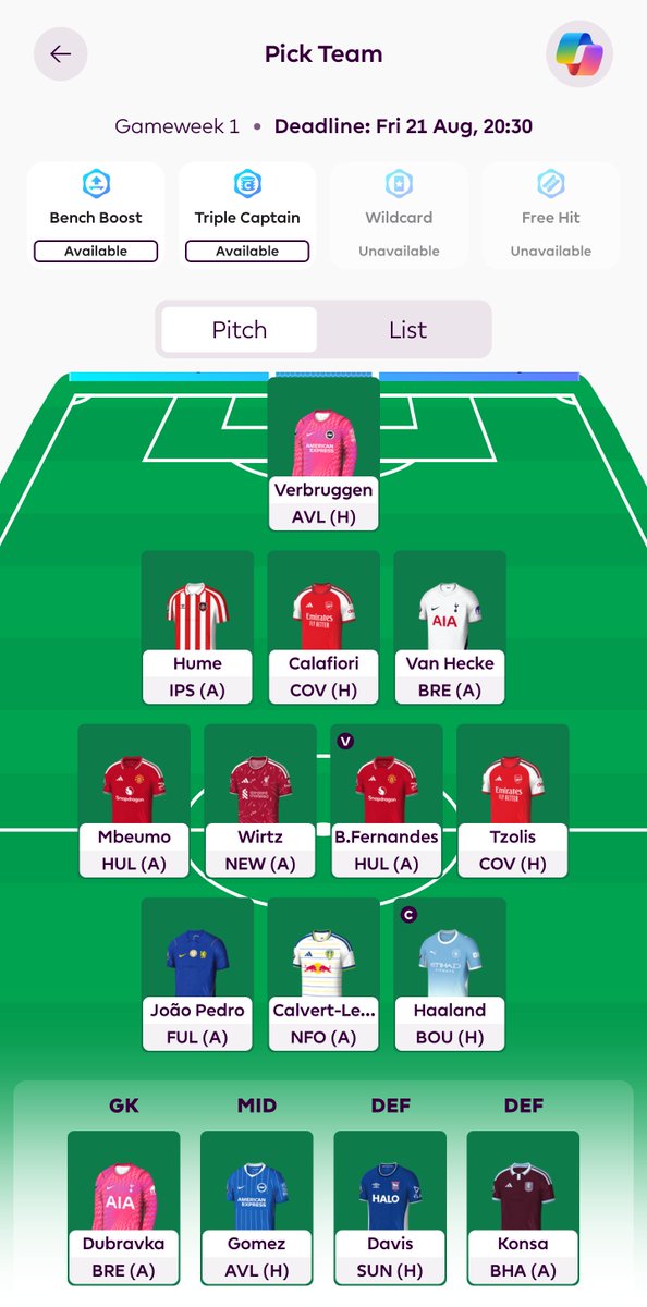 callmetony07's tweet photo. Locked in boys locked in🔒
#fpl #matchday https://t.co/Cak6CpdMk3