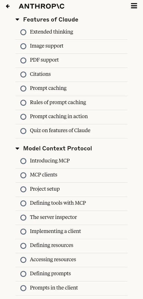 AIwithZaka's tweet photo. Anthropic just dropped 13 FREE Claude AI courses 🤯

A great place to start if you want to learn AI without spending a dollar.

You’ll learn:

→ How modern AI systems work
→ How to use Claude effectively
→ Building AI agents & apps
→ Working with APIs & integrations
→ Practical AI workflows
→ AI + cloud fundamentals

Plus, you can earn certificates 🎓

Perfect for students, developers & anyone getting into AI.

Want all 13 courses?

Like this post
Reply “LINK” 👇

I’ll send you the list.