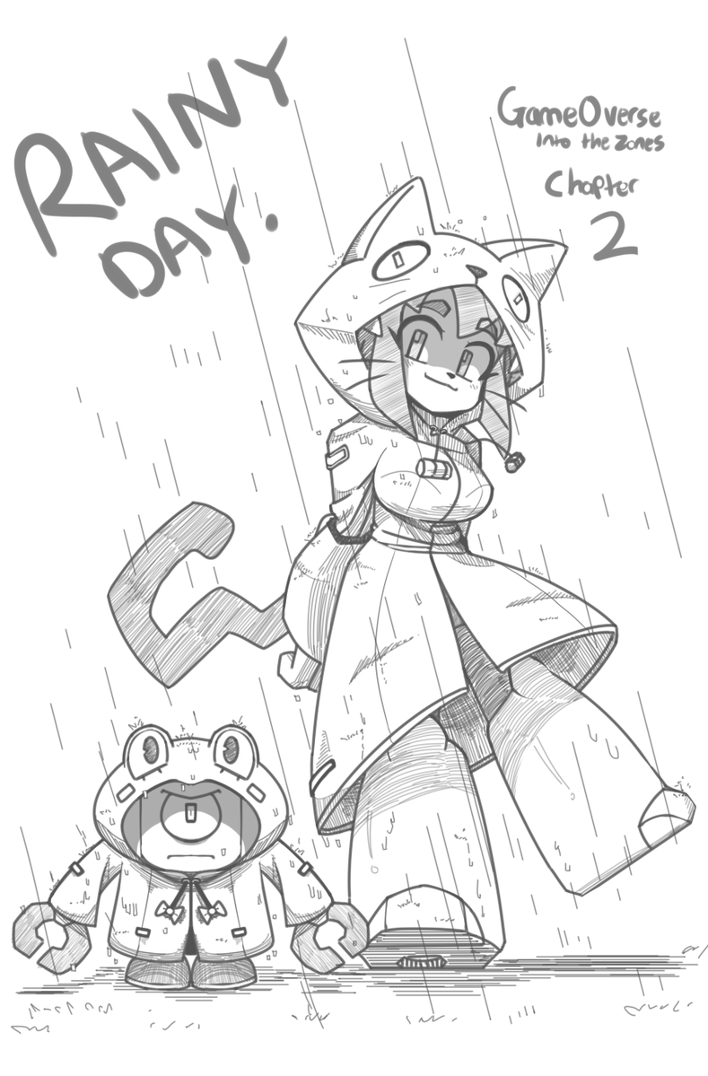 OhDot026's tweet photo. Rainy day~ 🌧️☂️
#gameoverse comic chapter 2! https://t.co/0qjMjNvY5h