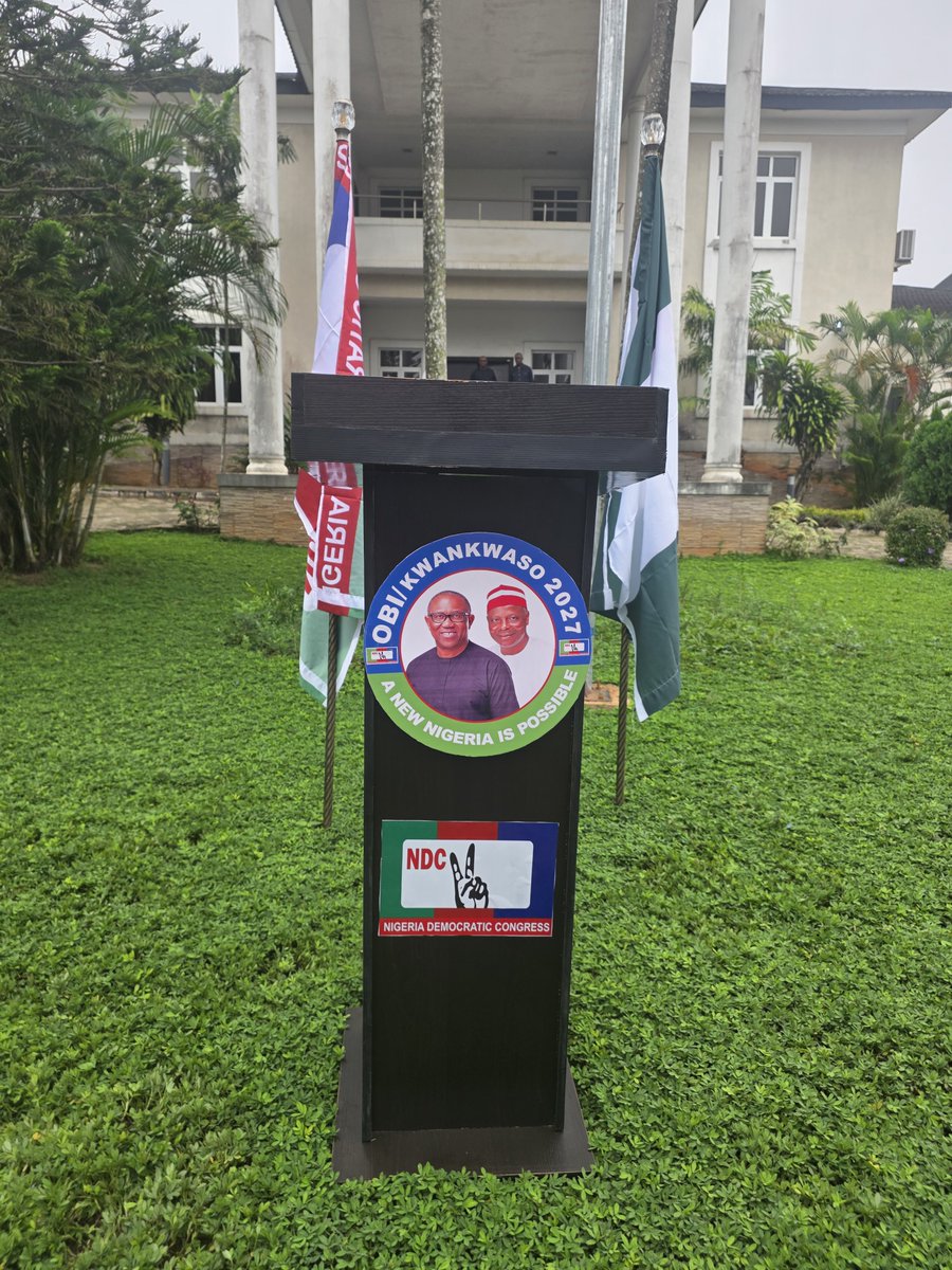 YunusaTanko's tweet photo. All is set as the President-in-waiting, H.E. Peter Obi, addresses the nation as the campaign begins. A New Nigeria is POssible and OK! https://t.co/x4SOqSuCv0