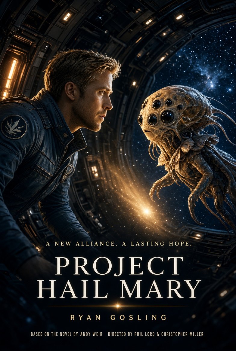 Godsgrace744866's tweet photo. Ryland Grace, a middle school science teacher and former molecular biologist who wakes up on a spaceship with amnesia, realizing he is on a desperate, one-way mission to save Earth from a solar-consuming microorganism. https://t.co/ccAIwjIWBA