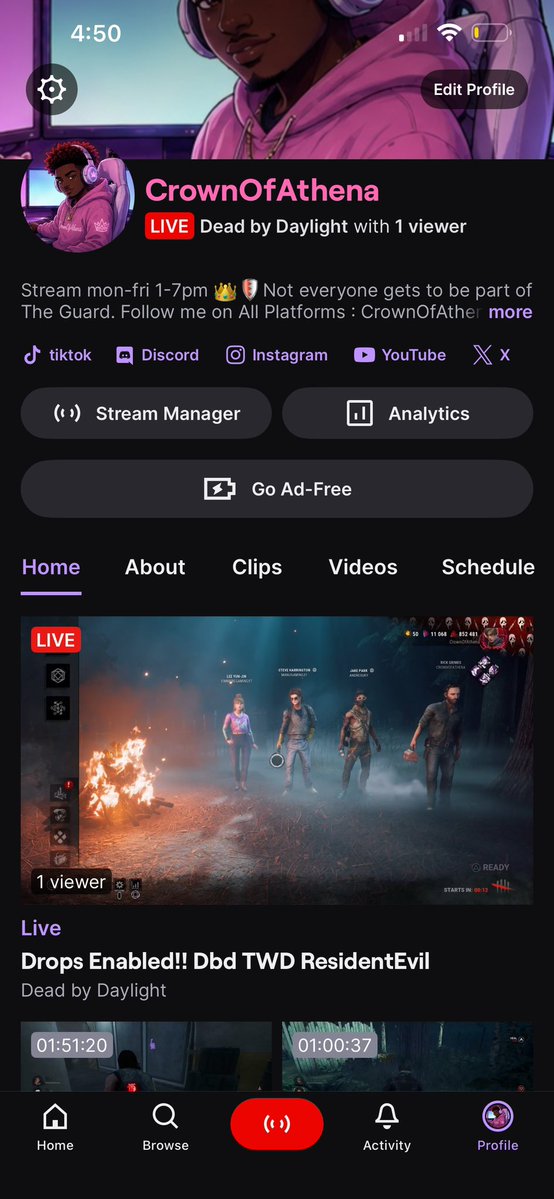 CrownOfAthena's tweet photo. @favour15300 Heyy yall just a small streamer trying to do a genuine come up https://t.co/9jc21ojf6m