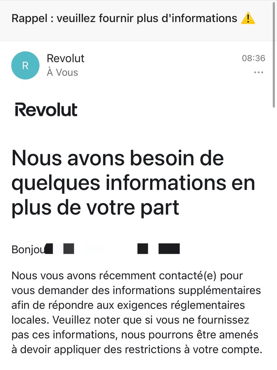 floxplore's tweet photo. C’est donc la fin des Revpoints ? 😥
Jvais rejoindre la team des frustrés ?
#Revolut #revpoint #ban #miles #finance https://t.co/vnW3WQdqx0