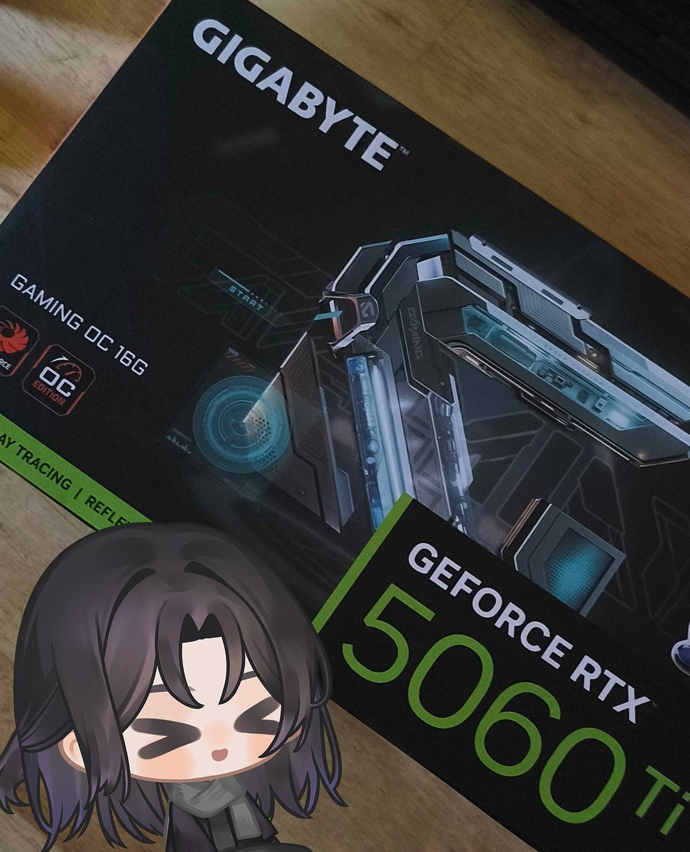 Aeter88's tweet photo. Someway somehow we finally managed to get ourselves a GPU!🥳🥳

Another small step towards our PC~💜 https://t.co/3ofngFEQRN