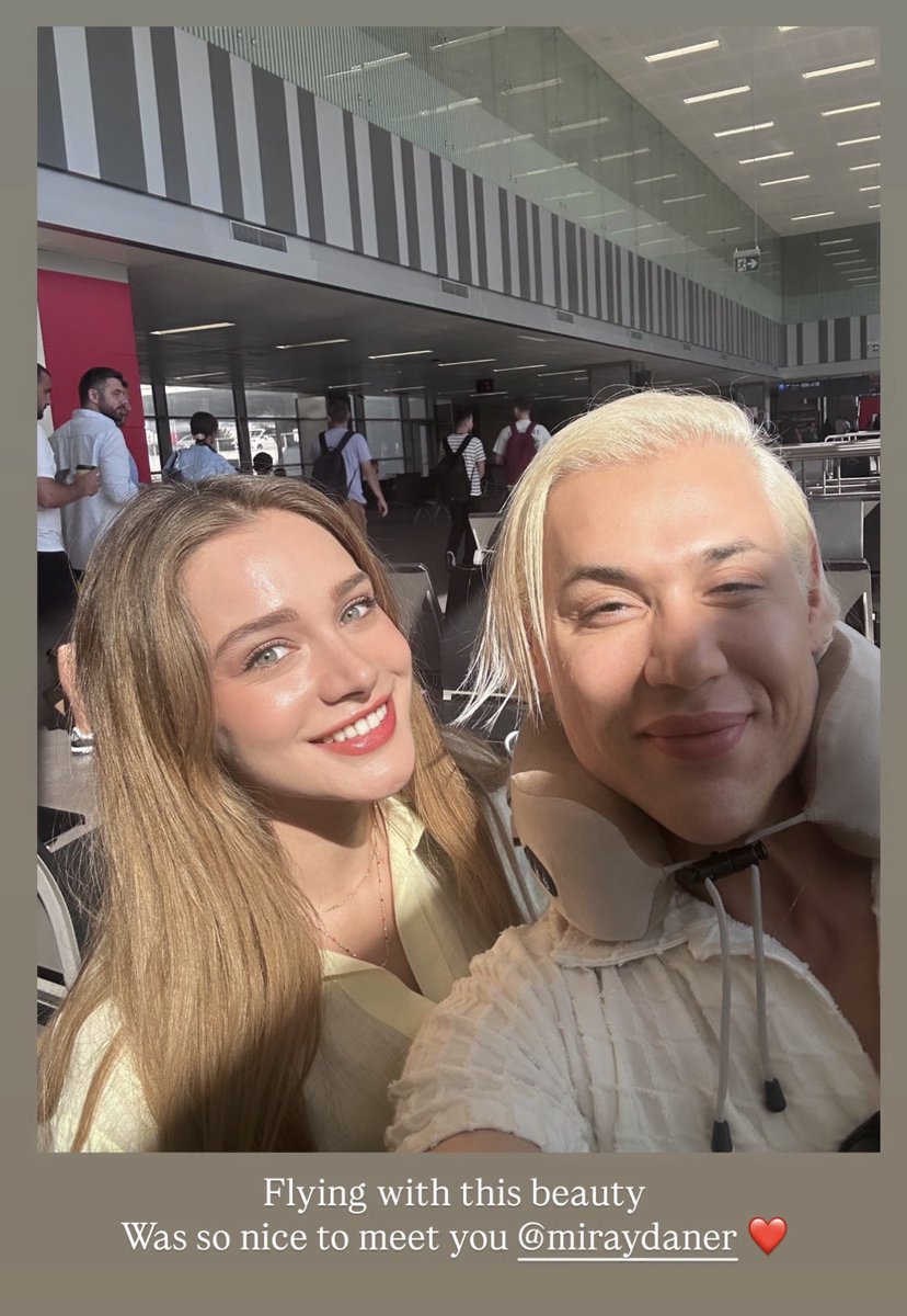 bestofmiray_'s tweet photo. 𝐍𝐞𝐰|| via @/samnasofficial instagram story “flying with this beauty 
Was so nice to meet you @/miraydaner ❤️” 
#MirayDaner https://t.co/WEeuF4sp6H