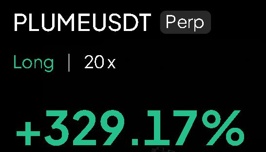 OfficialRhaven's tweet photo. $PLUME  make it a hype post

$PLUME still absolutely flying.

+329% at 20x, from a call shared right here.

Bought the base, held through the boring part, this is the payoff.

Both $BOME and $PLUME running triple digits at the same time. Not a fluke.

NFA, DYOR

#PLUME #Crypto https://t.co/bXYHfwDHHQ