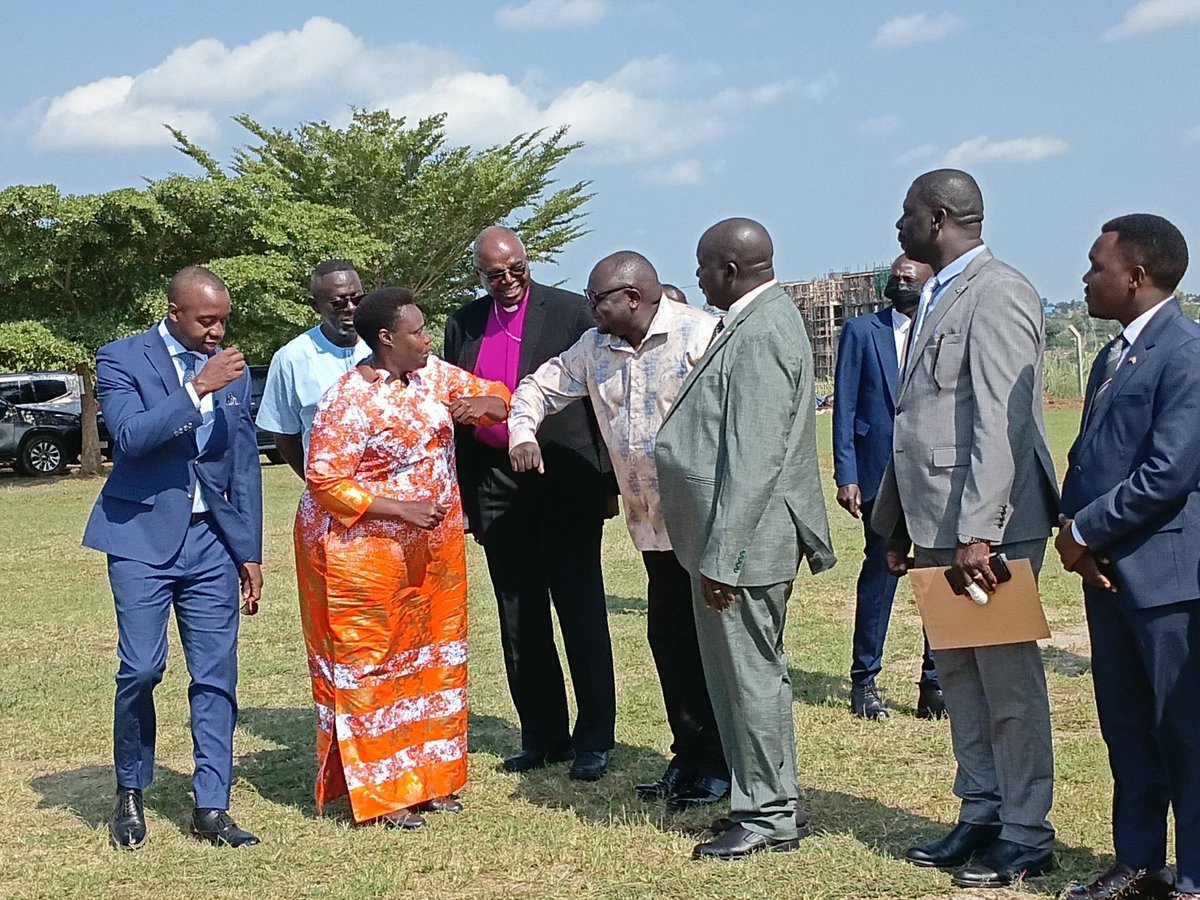 Muni_University's tweet photo. The long-awaited official groundbreaking of Muni University’s world-class Teaching and Research Hospital is officially done, with H.E. President Yoweri Kaguta Museveni ably represented by H.E. Vice President Jessica Alupo. https://t.co/KpCbXNbrI7