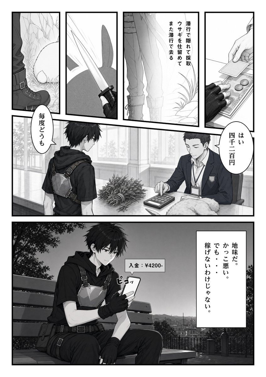 MonogatariLab's tweet photo. 漫画にもできないかなと
小説を漫画mdにしてラフ１枚出しした後
ガチャガチャpythonでコマごとに自動書き出し
１コマずつ清書して画像ソフトで合体みたいなことをしたけど、そもそもワークフローが面倒でその後放置してるw

漫画コマ割りとキャラ単したり
魅力的に見える構図など・・・むず

#AI漫画 https://t.co/8vSSQBYRlU